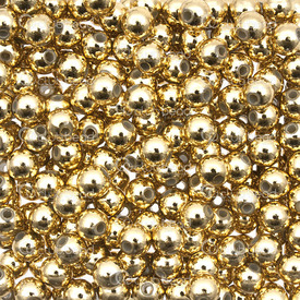 1106-0584-GL - Acrylic Bead Round 6mm Gold (approx.500pcs) 1 bag  60gr 1106-0584-GL,Acrylic,montreal, quebec, canada, beads, wholesale