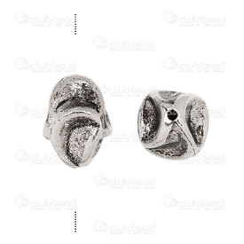 1106-0586 - plastic irregular shape bead 13x6mm antique nickel 20pcs 1106-0586,Clearance by Category,Acrylic Beads,montreal, quebec, canada, beads, wholesale
