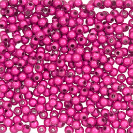 1106-0816 - Plastic Bead Round 4MM Fushia Miracle 500pcs 1106-0816,Beads,Plastic,Miracle,montreal, quebec, canada, beads, wholesale