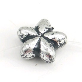 *M-1106-2314-AN - Plastic Bead Metallized Star Puffed 13MM Antique Nickel 500gr *M-1106-2314-AN,500gr,Bead,Metallized,Plastic,Plastic,13mm,Star,Star,Puffed,Grey,Nickel,Antique,China,500gr,montreal, quebec, canada, beads, wholesale