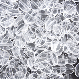 *DB-1106-9014-204 - Plastic Bead Flat Oval 8X11MM Clear Translucent 1 Box  Limited Quantity! *DB-1106-9014-204,Plastic,Bead,Plastic,Plastic,8X11MM,Flat Oval,Colorless,Clear,Translucent,China,Dollar Bead,1 Box,Limited Quantity!,montreal, quebec, canada, beads, wholesale