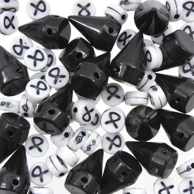 *DB-1106-9014-88 - Plastic Bead Assortment Black/White Opaque 1 Box  Limited Quantity! *DB-1106-9014-88,Beads,1 Box,Plastic,Bead,Assortment,Plastic,Plastic,Black/White,Opaque,China,Dollar Bead,1 Box,Limited Quantity!,montreal, quebec, canada, beads, wholesale