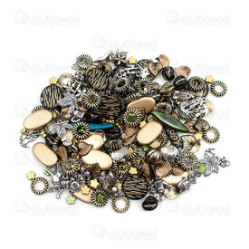 1106-9099-MIX2 - Plastic Bead-Pendant Metalic Steam Punk Assorted Color-Shape-Size 1bag (approx.120gr) 1106-9099-MIX2,New Products,montreal, quebec, canada, beads, wholesale
