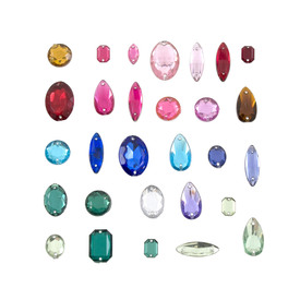 *1106-9922 - Cabochon de Plastique Forme Assortie À Coudre Dimension Assortie Mix 1 Boîte *1106-9922,coudre,montreal, quebec, canada, beads, wholesale