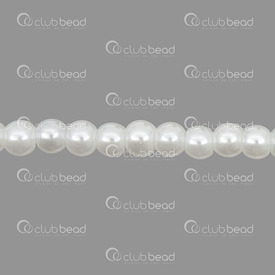 1107-0900-012 - Glass Bead Pearl Round 4mm White 32in String (app 140pcs) 1107-0900-012,Beads,Glass,4mm,Bead,Pearl,Glass,Glass Pearl,4mm,Round,Round,White,China,32'' String (app218pcs),montreal, quebec, canada, beads, wholesale