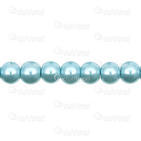 1107-0901-20 - Bille de verre Perle Rond 6mm Turquoise Corde de 32 Pouces (app 120pcs) 1107-0901-20,Turquoise,Bille,Perle,Verre,Glass Pearl,6mm,Rond,Rond,Turquoise,Chine,32'' String (app156pcs),montreal, quebec, canada, beads, wholesale