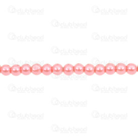 1107-0901-22 - Glass Bead Pearl Round 6mm Fushia 32in String (app120pcs) 1107-0901-22,billes verre,White,Bead,Pearl,Glass,Glass Pearl,6mm,Round,Round,White,China,32'' String (app156pcs),montreal, quebec, canada, beads, wholesale