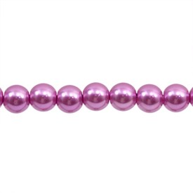 1107-0902-06 - Glass Bead Pearl Round 8MM Dark Rose 32in String (app 90pcs) 1107-0902-06,Or rose,8MM,Bead,Pearl,Glass,8MM,Round,Round,Pink,Dark,China,16'' String,montreal, quebec, canada, beads, wholesale
