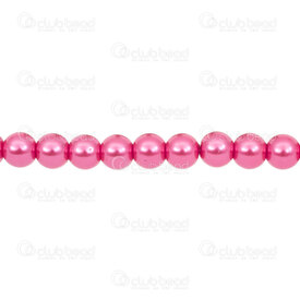 1107-0902-14 - Bille de verre Perle Rond 8mm Framboise Corde de 32 Pouces (app 90pcs) 1107-0902-14,Billes,Verre,rÃ,montreal, quebec, canada, beads, wholesale