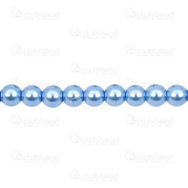 1107-0902-30 - Bille Perle de verre Perle Rond 8mm Bleu Provence Trou 1mm Corde de 32 Pouces (approx. 90pcs) 1107-0902-30,Billes,Perles,De verre,montreal, quebec, canada, beads, wholesale