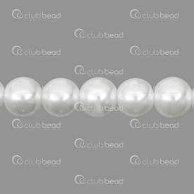 1107-0903-012 - Glass Bead Pearl Round 10mm White 32in String (app 70pcs) 1107-0903-012,10mm,Glass,Bead,Pearl,Glass,Glass Pearl,10mm,Round,Round,White,China,32'' String (app92pcs),montreal, quebec, canada, beads, wholesale