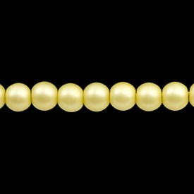 *1107-0911-16 - Glass Bead Pearl Round 6MM Yellow Matt 16'' String *1107-0911-16,montreal, quebec, canada, beads, wholesale
