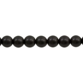 1107-0913-04 - Bille de Verre Perle Rond 10MM Noir Mat Corde de 16 Pouces 1107-0913-04,montreal, quebec, canada, beads, wholesale