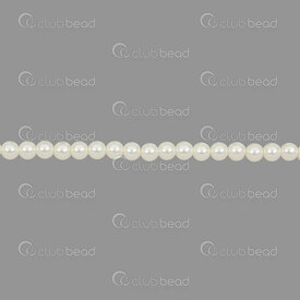 1107-0914-0302 - Glass Bead Pearl Round 3MM cream high grade (approx.180pcs) 25'' String 1107-0914-0302,Beads,Glass,montreal, quebec, canada, beads, wholesale