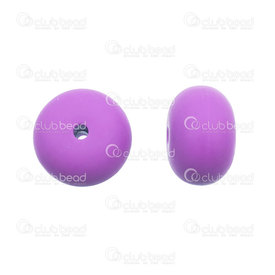 1108-0100-2354 - Silicone Chew Bead Rondelle 15X23mm Lilac 5pcs for Teething Jewelry 1108-0100-2354,Perle ronde,montreal, quebec, canada, beads, wholesale