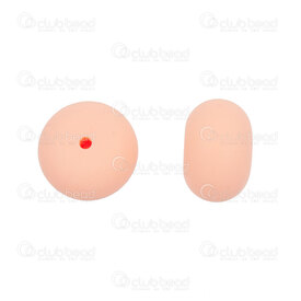 1108-0100-2358 - Silicone Chew Bead Rondelle 15x23mm Peach 5pcs for Teething Jewelry 1108-0100-2358,For teething jewelry,Silicone,montreal, quebec, canada, beads, wholesale