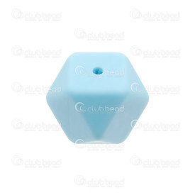 1108-0103-1716 - Silicone Chew Bead Geometric 17mm Pastel Turquoise 5pcs for Teething Jewelry 1108-0103-1716,1108-0103,montreal, quebec, canada, beads, wholesale