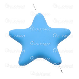 1108-0104-4714 - Perle de dentition en Silicone Étoile 47x11mm Bleu Ciel 1pc pour Bijoux de Dentition 1108-0104-4714,ETOILE bille,montreal, quebec, canada, beads, wholesale