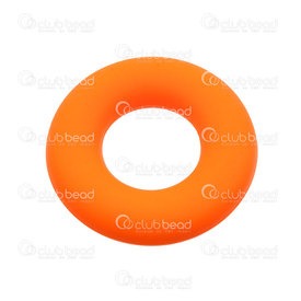 1108-0105-4408 - Silicone Chew Bead Donut 44x11mm Neon Orange 19mm Hole 1pc for Teething Jewelry 1108-0105-4408,68.78,montreal, quebec, canada, beads, wholesale