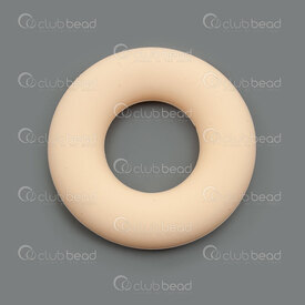 1108-0105-4420 - Silicone Chew Bead Donut 44x11mm Cream 19mm Hole 1pc for Teething Jewelry 1108-0105-4420,For teething jewelry,montreal, quebec, canada, beads, wholesale