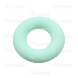 1108-0105-4438 - Silicone Chew Bead Donut 44x11mm Mint 19mm Hole 1pc for Teething Jewelry 1108-0105-4438,68.78,montreal, quebec, canada, beads, wholesale