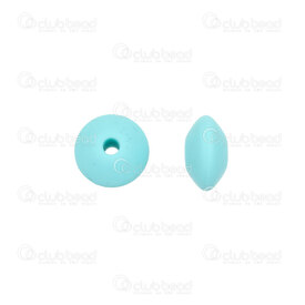 1108-0108-1246 - Silicone Chew Bead Spacer 12x7mm Pastel Turquoise 20pcs for Teething Jewelry 1108-0108-1246,For teething jewelry,Silicone,montreal, quebec, canada, beads, wholesale