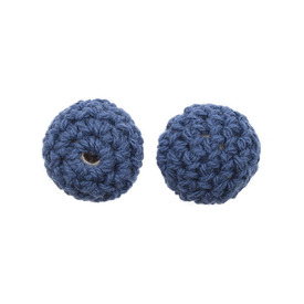 1108-1100-02 - Unvarnished wood Crochet chew bead for Teething Jewelry Round 14MM Navy 5pcs 1108-1100-02,Beads,Wood,Crochet chew bead,for Teething Jewelry,Unvarnished wood,14MM,Round,Round,Blue,Navy,China,5pcs,montreal, quebec, canada, beads, wholesale