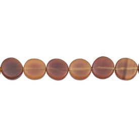 1109-1202-02 - Horn Bead Round Flat 12MM Golden 16'' String Philippines 1109-1202-02,Beads,Bead,Natural,Horn,12mm,Round,Round,Flat,Beige,Golden,Philippines,16'' String,montreal, quebec, canada, beads, wholesale