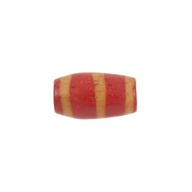*1109-1392-04 - Bone Bead Tube 6X12MM Red Yellow Lines 25pcs India *1109-1392-04,bille cylindre,Natural,Tube,Bead,Natural,Bone,6X12MM,Cylinder,Tube,Pink,Yellow Lines,India,25pcs,montreal, quebec, canada, beads, wholesale