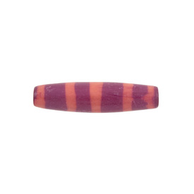 *1109-1393-02 - Bone Bead Tube 6X24MM Purple Orange Lines 25pcs India *1109-1393-02,Beads,Bone,Bead,Natural,Bone,6X24MM,Cylinder,Tube,Purple,Pink Lines,India,25pcs,montreal, quebec, canada, beads, wholesale