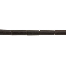 *1110-0304-02 - Bille Bambou Cylindre 4.5x15mm Brun Corde de 16 Pouces Philippines *1110-0304-02,Billes,Bois,Bambou,montreal, quebec, canada, beads, wholesale