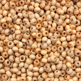 *1110-2000 - Wood Bead Round 4MM Light Natural 1 Bag 90gr *1110-2000,Beads,Wood,1000pcs,Bead,Wood,Wood,4mm,Round,Round,Beige,Natural,Light,China,1000pcs,montreal, quebec, canada, beads, wholesale