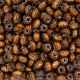 1110-2024-SAC - Bille de Bois Rond 5mm Brun Fonce Trou 2mm 1 Sac 90gr (approx. 1440pcs) 1110-2024-SAC,1110-2024,montreal, quebec, canada, beads, wholesale