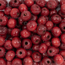 1110-2076-SAC - Wood Bead Round 8MM Prune 1 Bag 100gr 1110-2076-SAC,prune,montreal, quebec, canada, beads, wholesale