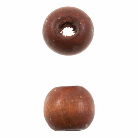 1110-2084-SAC - Wood Bead Round 10MM Medium Brown 1 Box  (App. 273pcs) 1110-2084-SAC,Beads,Wood,Dyed,montreal, quebec, canada, beads, wholesale