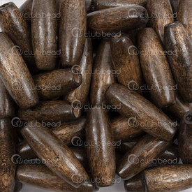 1110-2174-SAC - Wood Bead Rice 8X22MM Khaki 1 Box  (App. 180pcs) 1110-2174-SAC,Bille De Bois Grain De Riz,montreal, quebec, canada, beads, wholesale