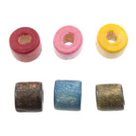 *1110-2258 - Wood Bead Cylinder 6MM Mix 1 Bag 90gr *1110-2258,Beads,Wood,Dyed,Cylinder,Bead,Wood,Wood,6mm,Cylinder,Cylinder,Mix,Mix,China,1 Box,montreal, quebec, canada, beads, wholesale