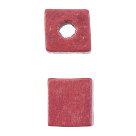1110-2316-SAC - Wood Bead Cube 10MM Prune 1 Box  (App. 195pcs) 1110-2316-SAC,prune,montreal, quebec, canada, beads, wholesale