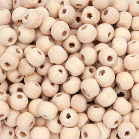 1110-240101-06N8 - Bille Bois Erable Rond 5x6mm Naturel Mat Non Traite Trou 2mm 1 Sac 100gr (approx. 980pcs) 1110-240101-06N8,Billes,Bois,montreal, quebec, canada, beads, wholesale