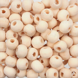 1110-240101-0810 - Schima Wood Bead Round 9x7mm Natural Matte Untreated 3mm hole 1bag 90gr (app 675pcs) 1110-240101-0810,Beads,Wood,Other,montreal, quebec, canada, beads, wholesale