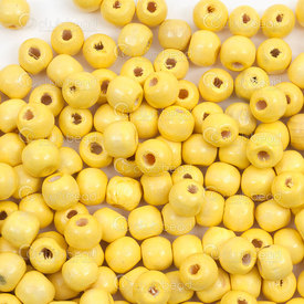 1110-240101-1008 - Wood Bead Round 10MM Yellow 1bag 100gr (app 325pcs) 1110-240101-1008,Beads,montreal, quebec, canada, beads, wholesale