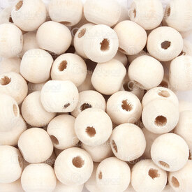 1110-240101-10N12 - Bille Bois Erable Rond 9x10mm Naturel Mat Non Traite Trou 3.5mm 1 Sac 100gr (approx. 300pcs) 1110-240101-10N12,Billes,Bois,Peint,montreal, quebec, canada, beads, wholesale