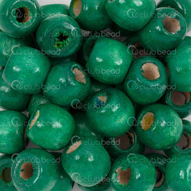 1110-240107-1206 - Wood Bead Barrel 12x11mm Green Dyed 5mm Hole 90g app. 150pcs 1110-240107-1206,Beads,Wood,Dyed,Bead,Natural,Wood,12X11MM,Round,Barrel,Green,Green,Dyed,5mm Hole,China,montreal, quebec, canada, beads, wholesale