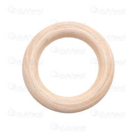 1110-240116-40 - Wood Bead Donut Round 40x7mm Natural Matte 26mm inner hole 10pcs 1110-240116-40,Pendants,montreal, quebec, canada, beads, wholesale
