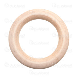 1110-240116-44 - Wood Bead Donut Round 44x8mm Natural Matte 29mm inner hole 10pcs 1110-240116-44,Wood,montreal, quebec, canada, beads, wholesale