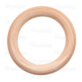 1110-240116-50 - Wood Bead Donut Round 50x9mm Natural Matte 32mm inner hole 7pcs 1110-240116-50,Pendants,montreal, quebec, canada, beads, wholesale