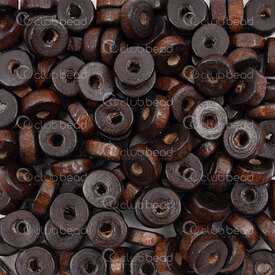 1110-240117-0804 - Wood Bead Spacer Heishi 3.5x8mm Dark Brown Dyed 2mm Hole 90g app. 900pcs 1110-240117-0804,Wood,Bead,Spacer,Natural,Wood,3.5x8mm,Cylinder,Heishi,Brown,Dark Brown,Dyed,2mm Hole,China,90g app. 900pcs,montreal, quebec, canada, beads, wholesale