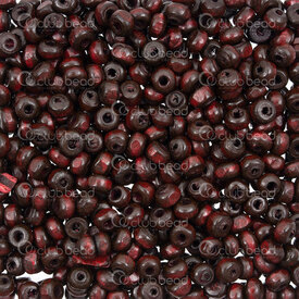 1110-240150-0504 - Wood Bead Oval Spacer 5x3mm Red Wine 1.2mm hole 1bag 90gr (app 2000pcs) 1110-240150-0504,Beads,Wood,Dyed,montreal, quebec, canada, beads, wholesale