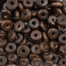 1110-240150-1004 - Wood Bead Spacer Washer 4x10mm Dark Brown Dyed 3mm Hole 90g app. 500pcs 1110-240150-1004,Beads,Wood,Bead,Spacer,Natural,Wood,4X10MM,Round,Washer,Brown,Dark Brown,Dyed,3mm Hole,China,montreal, quebec, canada, beads, wholesale