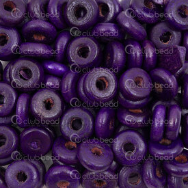 1110-240150-1006 - Wood Bead Spacer Washer 4x10mm Purple Dyed 3mm Hole 90g app. 500pcs 1110-240150-1006,Findings,4X10MM,Bead,Spacer,Natural,Wood,4X10MM,Round,Washer,Mauve,Purple,Dyed,3mm Hole,China,montreal, quebec, canada, beads, wholesale